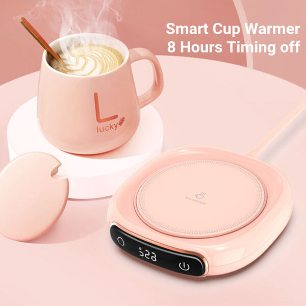 Coffee Mug Warmer Warm Coaster Smart Heating Cup Thermal Insulation Constant Temperature Coaster Heating Pad Desktop – Image 4