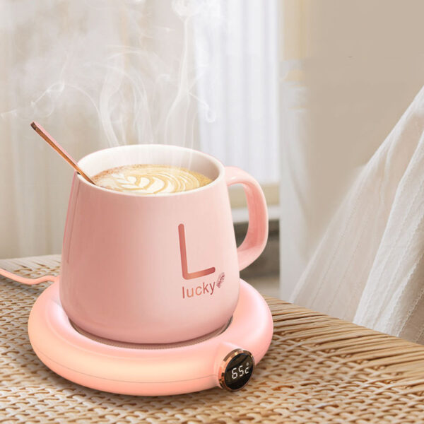 Coffee Mug Warmer Warm Coaster Smart Heating Cup Thermal Insulation Constant Temperature Coaster Heating Pad Desktop – Image 5